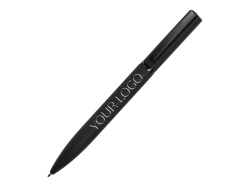 Ручка шариковая металлическая «Siegfried Silver» soft-touch с зеркальным слоем, Цвет черный