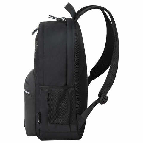 Рюкзак BRAUBERG FASHION CITY универсальный, 2 отделения, "Norm", черный, 46х31х15 см, 272573