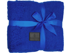 Плед акриловый «Mohair» с патчем, Цвет синий