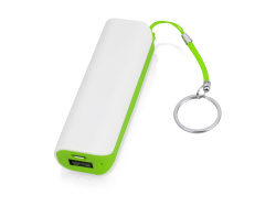 Внешний аккумулятор «Basis», 2000 mAh, Цвет белый/зеленое яблоко