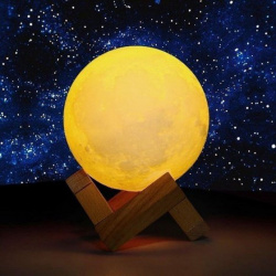 Лампа-ночник  реалистичная объемная Moon Lamp Луна, d 15 см