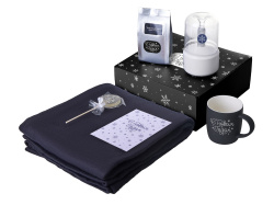 Подарочный набор «Re:Haven» с пледом, увлажнителем и кружкой, Цвет черный
