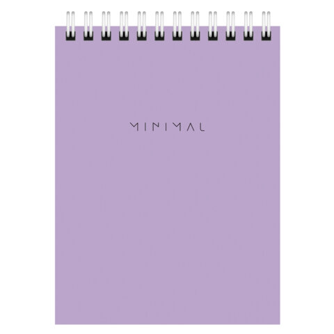 Блокнот МАЛЫЙ ФОРМАТ А6, 108х145 мм, 40 л., гребень, картон, клетка, BRAUBERG "Minimal Pastel", 116429