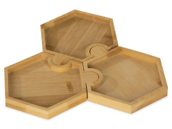 Набор костеров-менажниц в форме пазла «Sota», Цвет натуральный