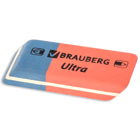 Ластики BRAUBERG "Ultra Mix" 9 шт., размер ластика 41х14х8 мм/29х18х8 мм, натуральный каучук, 229604