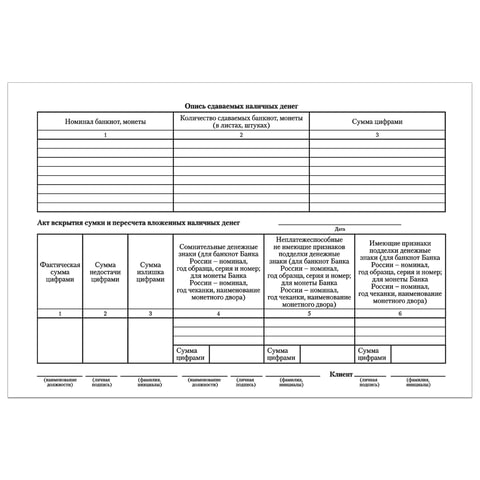 Бланк бухгалтерский, офсет, "Препроводительная ведомость денежной наличности", А5 (135х195 мм), СПАЙКА 100 шт., BRAUBERG/STAFF, 130130
