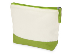 Косметичка хлопковая «Cotton», Цвет белый/зеленое яблоко