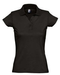 Рубашка поло женская Prescott Women 170, черная, S–XXL