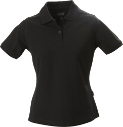 Рубашка поло стретч женская Albatross, черная, S-XXL