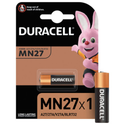 Батарейка DURACELL Alkaline ОРИГИНАЛ, MN27 (А27/27А ), алкалиновая, 1 шт., 12 В, блистер