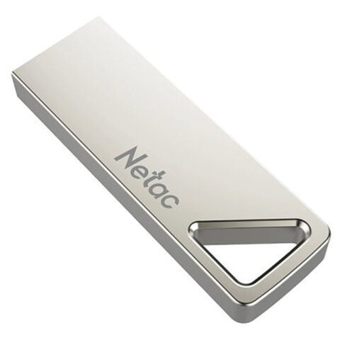 Флеш-диск 32GB NETAC U326, USB 2.0, металлический корпус, серебристый, NT03U326N-032G-20PN