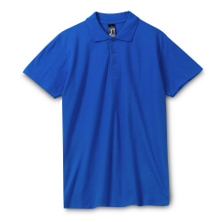 Рубашка поло мужская Spring 210, ярко-синяя (royal), S–5XL