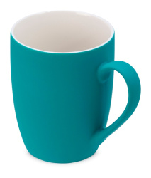 Кружка с покрытием soft-touch «Tulip Gum», Цвет бирюзовый