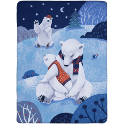 Флисовый плед Wintart Bear, 108х140 см