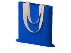 Сумка для шопинга «Steady» хлопковая с парусиновыми ручками, 260 г/м2, Цвет синий