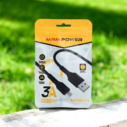 Кабель USB MRM MR80m USB-Micro, длина 1200мм, ток 3А, серебристый / Быстрая и надежная зарядка для ваших устройств