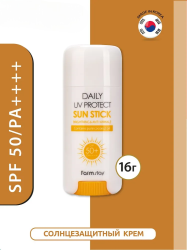 Солнцезащитный стик SPF50 PA++++, 16 г / Обеспечивает полную защиту кожи от лучей UVA и UVВ, защищает от фотостарения, интенсивно увлажняет, улучшает упругость и эластичность кожи, устраняет повреждения