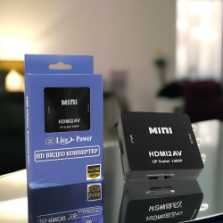 Адаптер H122 Mini HDMI2AV 1080p Converter to 3 RCA (черный) / Универсальное решение для подключения HDMI к AV