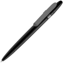 Ручка шариковая Prodir DS5 TSM Metal Clip, черная, 14,5х1,1 см