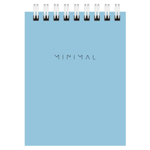Блокнот МАЛЫЙ ФОРМАТ А7, 75х105 мм, 40 л., гребень, картон, клетка, BRAUBERG "Minimal Pastel", 116431