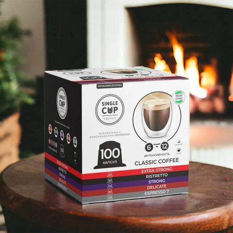 Кофе в капсулах 100 порций "Classic 5 вкусов" для кофемашин Nespresso, SINGLE CUP