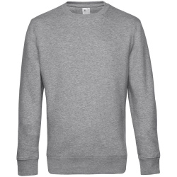 Свитшот унисекс King, серый меланж, XS–4XL