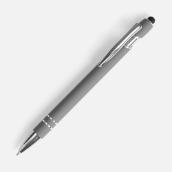 Ручка шариковая Pointer Soft Touch со стилусом, серая, 14,3х1 см