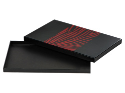 Коробка для мужских шарфов, Цвет черный/красный