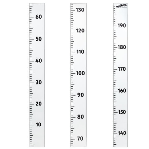 Ростомер универсальный, шкала 200 см, размер 7х201 см, прозрачная основа, ЮНЛАНДИЯ, 664692