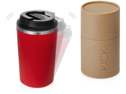 Герметичная термокружка на присоске «Kick», 350 мл, Цвет красный