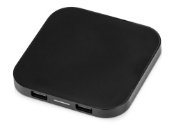 Беспроводная зарядка «Tile» с 2 USB-A, 5 Вт, Цвет черный