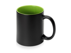Кружка-хамелеон «Surprise» матовая, Цвет черный матовый/зеленое яблоко глянцевый