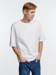 Футболка оверсайз унисекс Base Space, белая, XS–XXL