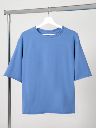 Футболка оверсайз Vozduh 2.0, синяя, XS–XXL