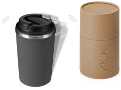 Герметичная термокружка на присоске «Kick», 350 мл, Цвет серый
