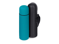 Термос «Ямал Soft Touch» с чехлом, Цвет бирюзовый