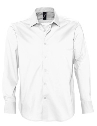 Рубашка мужская с длинным рукавом Brighton, белая, S–4XL