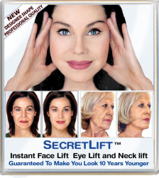 Скрытые ленты для подтяжки лица Secret lift Instant Face, Eye, Neck and Jaw lift для темных волос (ч