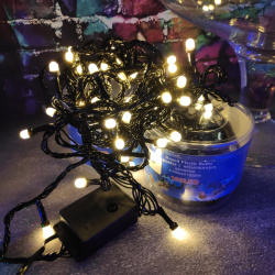 Гирлянда "Новогодняя" с небьющимися лампами 8 метров 100 Led