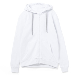 Толстовка на молнии с капюшоном Unit Siverga Heavy, белая, XS–4XL
