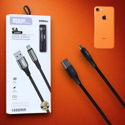 Кабель USB MRM MR84m USB-Micro, длина 1000мм, ток 5А, черный / Быстрая зарядка и долговечность