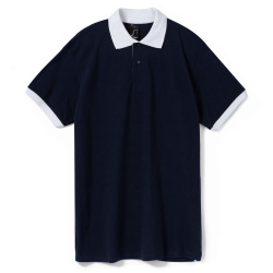 Рубашка поло Prince 190, темно-синяя с белым, XS–XXL