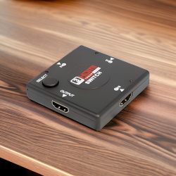 Адаптер H55 HDMI Switcher 3x1 Port, черный / Переходник для подключения трех HDMI устройств к одному HDMI порту