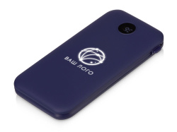 Внешний беспроводной аккумулятор с подсветкой лого «Astro», soft-touch, 10000 mAh, Цвет темно-синий