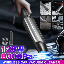 Портативный вакуумный мини пылесос для авто и дома 2 in 1 Vacuum Cleaner  JB-80  (2 насадки)