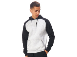 Толстовка с капюшоном «Dublin» мужская, Размер XL, Цвет черный/серый меланж