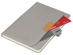 Блокнот А5 из RPET «Harvey», Цвет серый