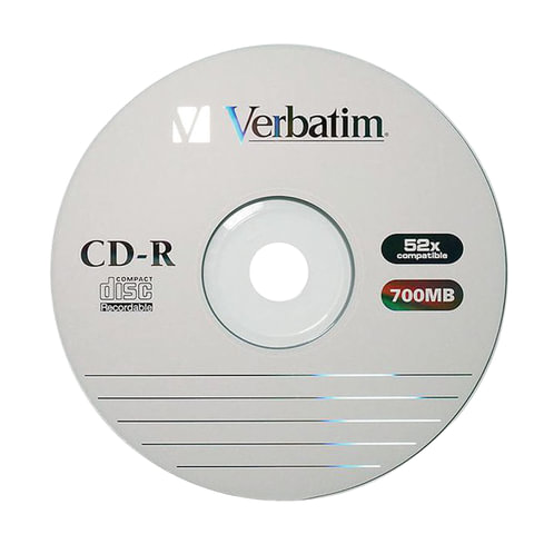 Диски CD-R VERBATIM 700 Mb 52х Cake Box (упаковка на шпиле), КОМПЛЕКТ 100 шт., 43411