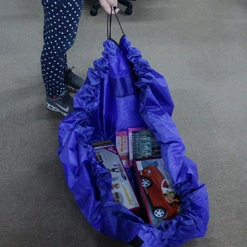 Коврик - сумка 2 в 1 для игр и хранения игрушек Queens Toy Storage Bag 144 см