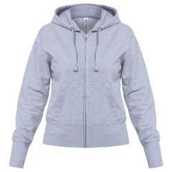 Толстовка женская Hooded Full Zip серый меланж, XS–2XL